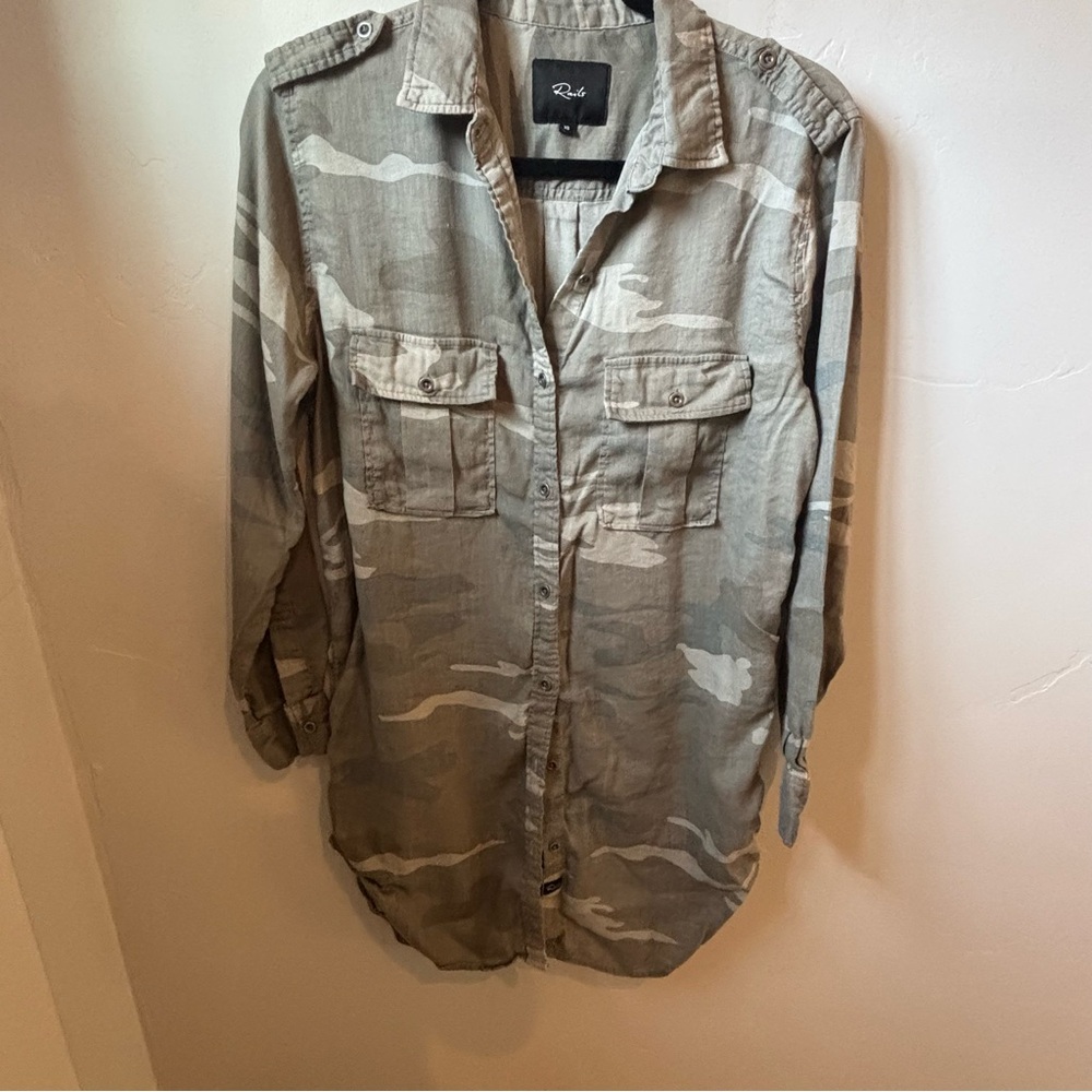Rails Women's Camouflage Button Down Shirt Dress